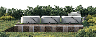  Le système de fondation Ringtrac offre une surface de contact sûre pour les réservoirs d'huile dans la construction de pipelines