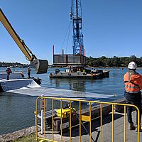 Sanierungsarbeiten am Parramatta River bei Kendall Bay