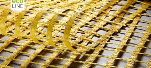 Protection durable avec Minegrid eco : du PET 100% recyclé pour l'industrie minière Géogrille en PET recyclé Minegrid eco avec code couleur jaune