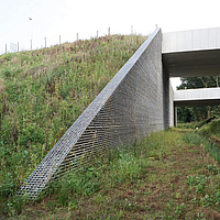 Gabion Fortrac pour une culée à double pont aux Pays-Bas