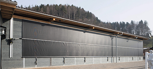 Lubratec® Fronts - Rollofront - Protection stable pour des ouvertures particulièrement longues avec une grande sécurité du système Lubratec Rollofront - Façade textile fiable pour l'intérieur et l'extérieur