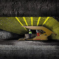 Renforcement des plafonds de tunnels avec Minegrid pour plus de sécurité et de stabilité