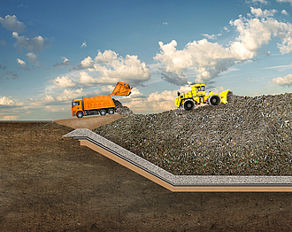 Membranes d'étanchéité à l'argile et géogrilles pour une construction sûre et efficace des décharges