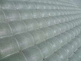 Nahaufnahme der geotextilen Hülle von Incomat® Standard Detailansicht der geotextilen Hülle