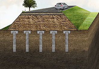 Innovation dans la construction de barrages : armature au-dessus des éléments porteurs verticaux