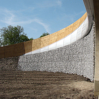 Gabion Fortrac près du pont du gibier aux Pays-Bas