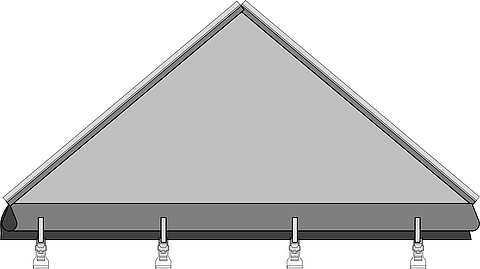 Image d'un pignon triangulaire, une variante des variantes de serrage Lubratec